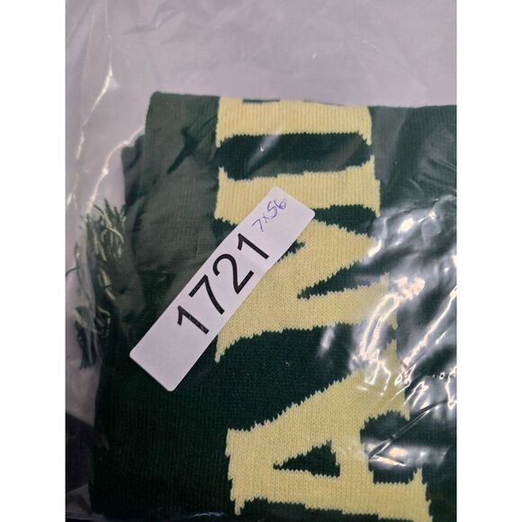 Jameson Green & Cream Knit Scarf With Fringe whiskey warm - Picture 4 of 4